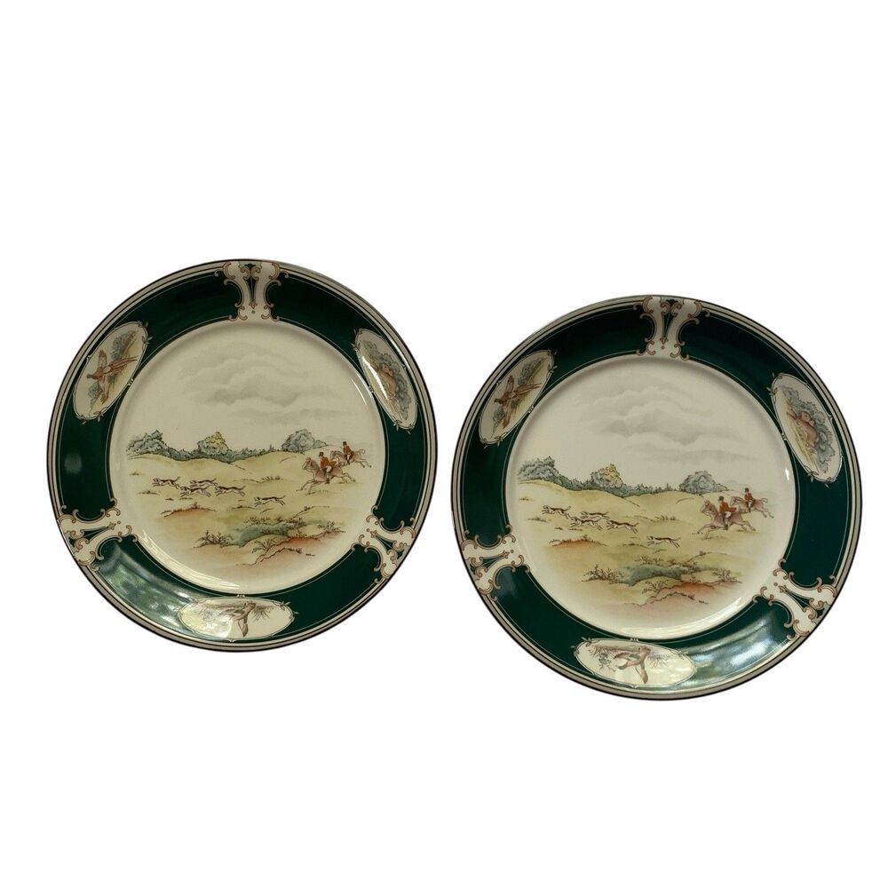 Noritaki Pursuit Keltcraft Set of 2 Salad Plates Ireland English Cottage Decor